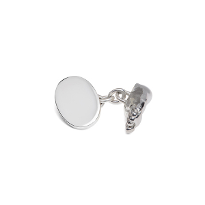 philippa-herbert-silver-chainlink-miniature-foot-cufflink-unengraved