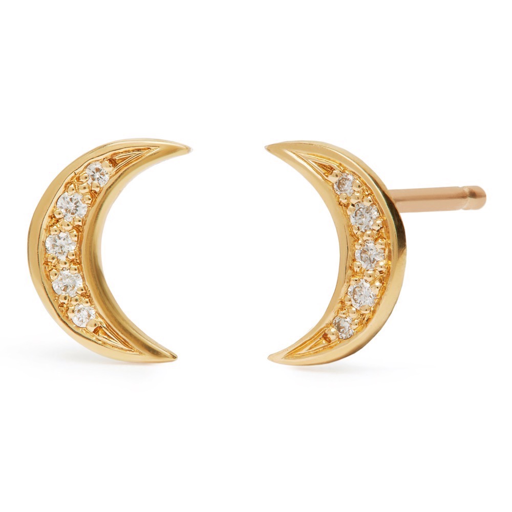 Moon Stud Earrings | Philippa Herbert