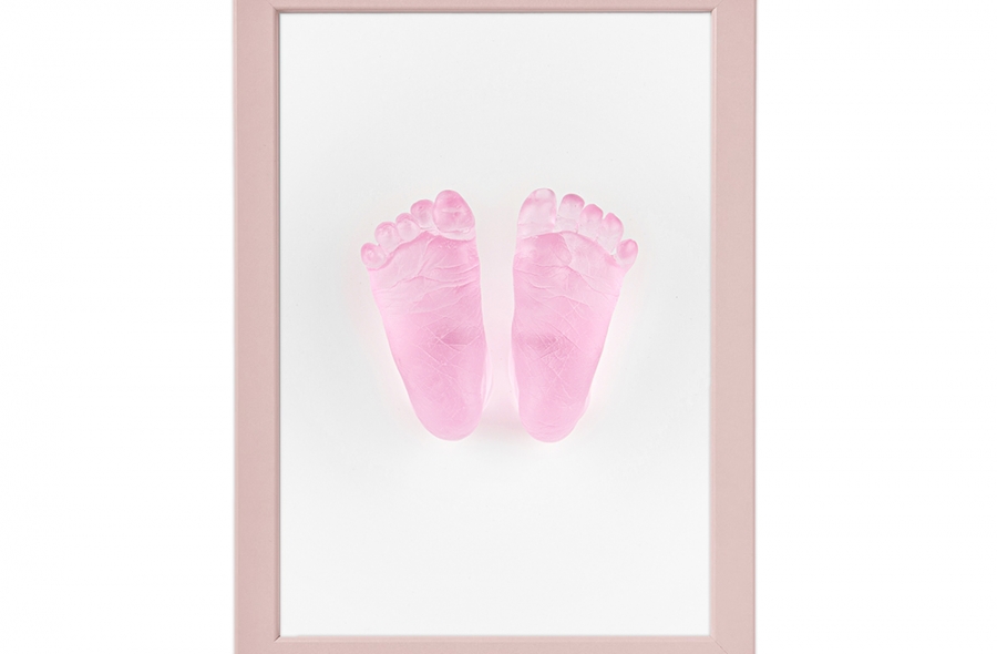 Philippa-Herbert-Pink Acrylic baby feet in a frame