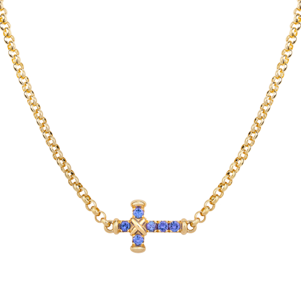philippa-herbert-9ct-yellow-gold-tanzanite-cross-necklace-bespoke