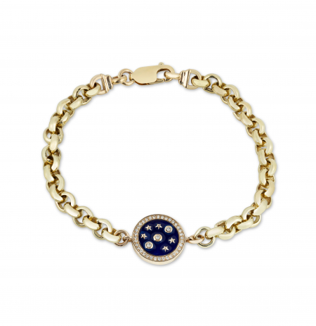 Enamel and diamond constellation bracelet