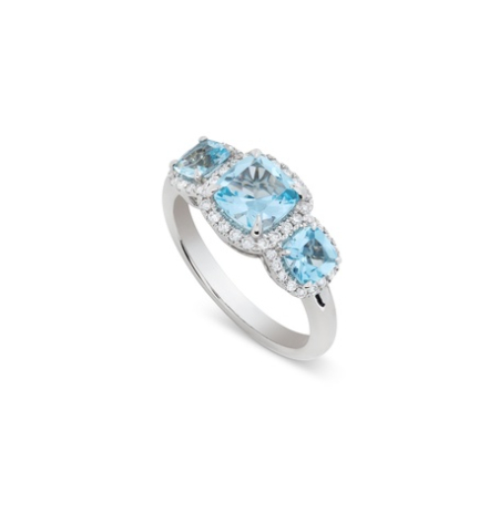 Topaz and diamond ring
