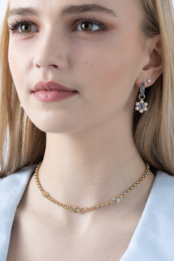 Philippa Herbert pearl and sapphire earring drops