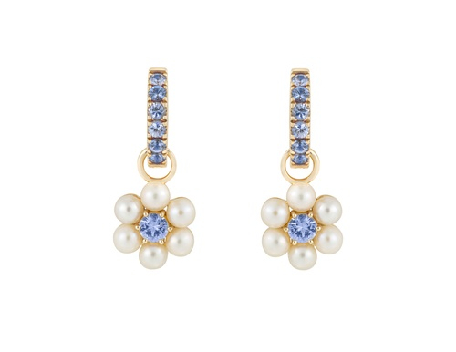 Philippa Herbert pearl and sapphire earring drops