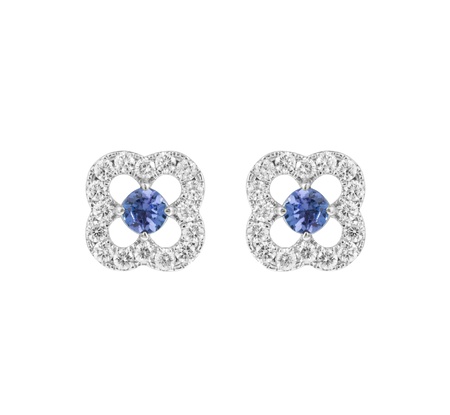 philippa-herbert-diamond-and-tanzanite-clover-studs