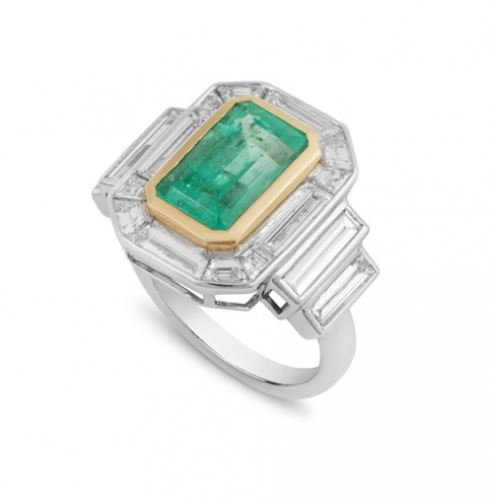 philippa-herbert-emerald-and-diamond-bespoke-engagement-ring 1