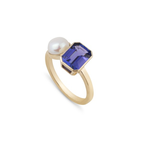 Pearl and Tanzanite Roya Ring