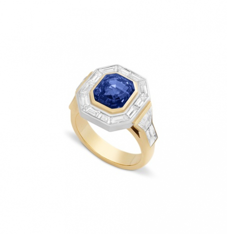 Sapphire and Diamond Bespoke Engagement Ring