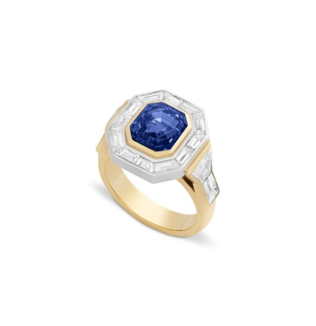 Sapphire and Diamond Bespoke Engagement Ring
