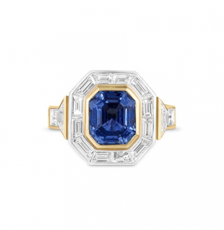 Sapphire and Diamond Bespoke Engagement Ring