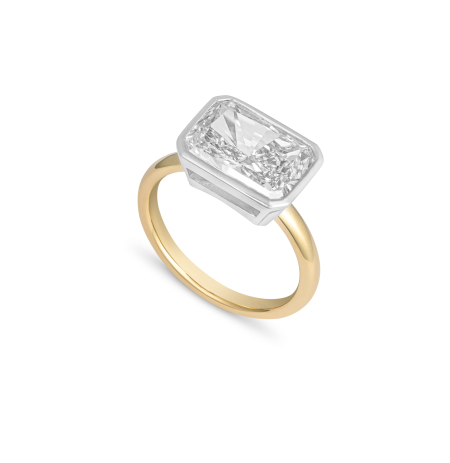 Bezel set East West Solitaire Ring