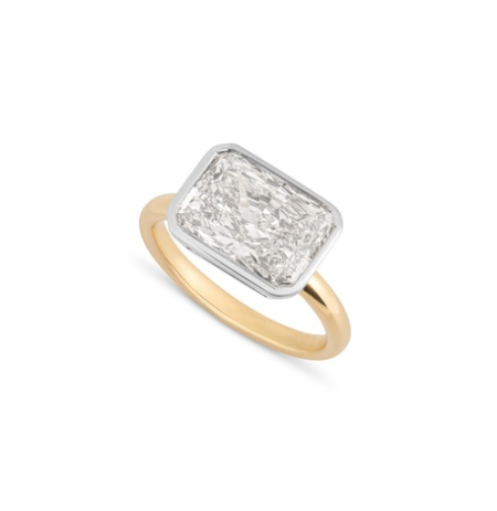 Bezel set East West Solitaire Ring