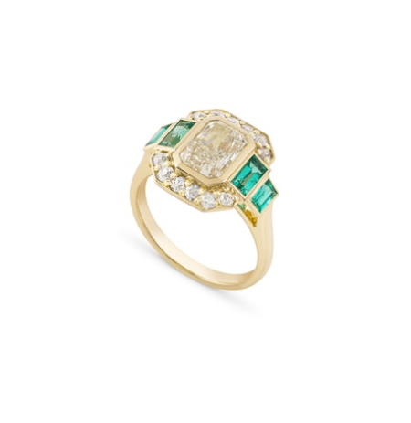 Diamond & Emerald Mimi Ring