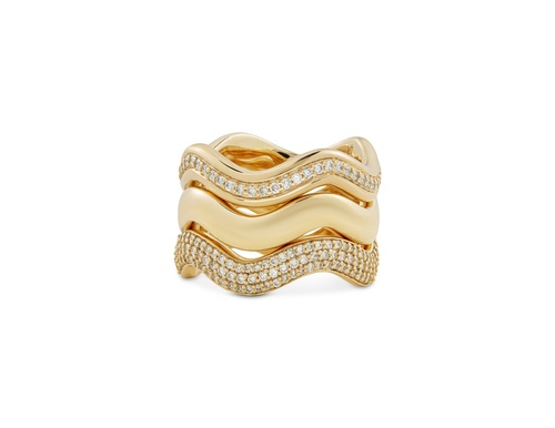 philippa-herbert-9ct-gold-and-diamond-wave-ring-stack 2